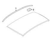BMW Roof Moulding Prime-Coated Left - Genuine BMW 51137338835