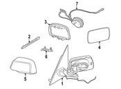 BMW Heated Outside Mirror Memory Bus Left - Genuine BMW 51163448147