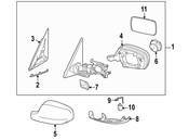 BMW Heated Outside Mirror Right - Genuine BMW 51163455336