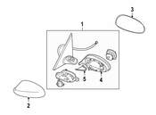 BMW Heated Outside Mirror Left - Genuine BMW 51167185353