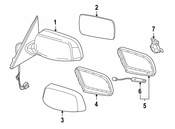 BMW Exterior Mirror W-O Glass Heated Left - Genuine BMW 51167189359