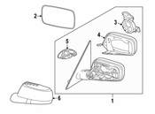 BMW Exterior Mirror W-O Glass Heated Left - Genuine BMW 51167190179