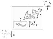 BMW Outside Mirror Heated With MemoryRight - Genuine BMW 51167282732