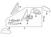 BMW Heated Outside Mirror Memory Bus Right - Genuine BMW 51167307186