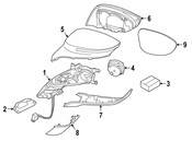 BMW Exterior Mirror W-O Mounting Parts Left - Genuine BMW 51167393247