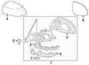 BMW Outside Mirror W-Out Glass Heated Right - Genuine BMW 51167396072