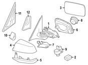 BMW M Ext. Mirror W-Out Glass Heated Right - Genuine BMW 51168049332