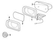 BMW Exterior Mirror W-O Glass Heated Left (Gloss Black) - Genuine BMW 51168266465