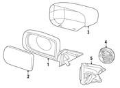 BMW Exterior Mirror W-O Glass Heated Left - Genuine BMW 51168266601