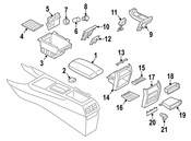 BMW Centre Armrest Leather High (Ivory White) - Genuine BMW 51169285088