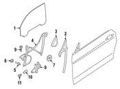 BMW Door Window Front Right - Genuine BMW 51337268720