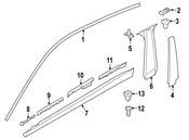 BMW Finisher Side Frame Right (Black Matt) - Genuine BMW 51337310224