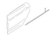 BMW Channel Cover Outer Door Rear Right (Black Matt) - Genuine BMW 51357305584