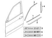 BMW Window Cavity Strip Long Inner Right - Genuine BMW 51357317850