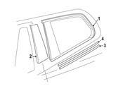 BMW Side Window Fixed Green Rear Right (High) - Genuine BMW 51363413916