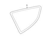 BMW Side Window Green Fixed Rear Left - Genuine BMW 51377197897