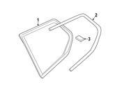 BMW Side Window Fixed Green Rear Left - Genuine BMW 51377205659