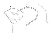 BMW Side WindowBlackWith Gasket Left (Ssg) - Genuine BMW 51377207885