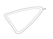 BMW Side Window Fixed Rear Left (Black Hgl) - Genuine BMW 51377412023