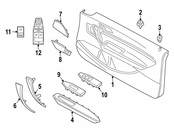 BMW Door Lining Vynil Front Left (Black) - Genuine BMW 51417325485