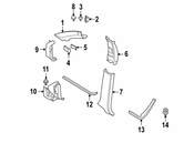 BMW Cover Column A Right (Beige) - Genuine BMW 51436970424