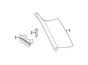 BMW Cover Column C Right (Beige) - Genuine BMW 51437245448