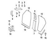 BMW Right Windscreen Panel Cover - Its (Light Grey) - Genuine BMW 51438243690