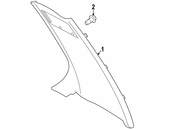 BMW Trim Panel Column Rear Right (Pearlbeige) - Genuine BMW 51438250942
