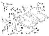 BMW Cover Column A Left (Oyster) - Genuine BMW 51439196247