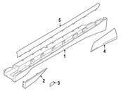 BMW Left Door Sill Trim Panel - Genuine BMW 51757368597