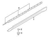 BMW Right Door Sill Cover (Sportline) - Genuine BMW 51777345046