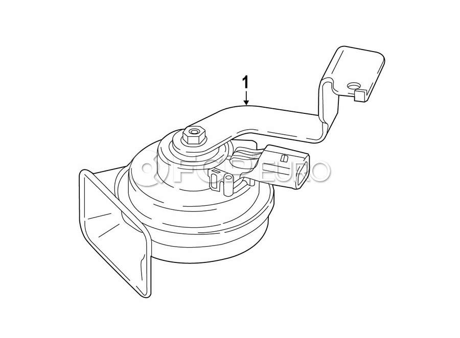 BMW Horn High Pitch - Genuine BMW 61338497396 | FCP Euro