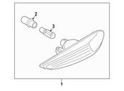 BMW Side Marker Light Left (E83) - Genuine BMW 63133418445