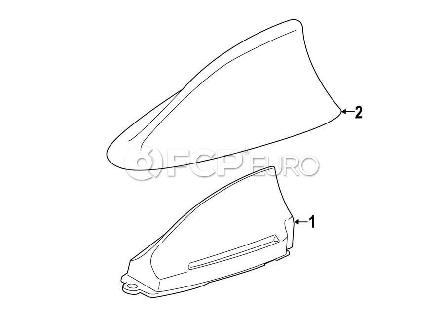 BMW Radio Antenna Mast Genuine BMW 65209141463 FCP Euro