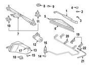 Mercedes Windshield Wiper Arm  - Genuine Mercedes 1638201644