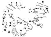 Mercedes Windshield Wiper Arm   - Genuine Mercedes 1708200544