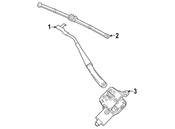Mercedes Windshield Wiper Arm   - Genuine Mercedes 1978200244