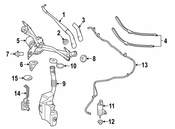 Mercedes Windshield Wiper Arm  - Genuine Mercedes 2048200844