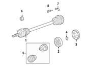 Porsche CV Axle Assembly - Genuine Porsche 98633202456