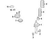 VW Suspension Strut Assembly - Genuine VW 5N0413031AC