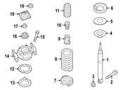 VW Strut Assembly - Genuine VW 7P6413031AM