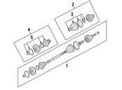 VW CV Axle Assembly - Genuine VW JZW407449HX