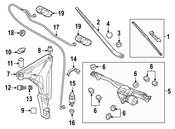 Audi Windshield Wiper Arm Left (A8 Quattro S8) - Genuine Audi 4H1955407A1P9