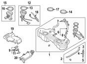 BMW Fuel Tank Strap - Genuine BMW 16111180449