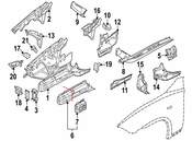 BMW Wheel Housing Strut - Genuine BMW 41003449775
