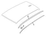 BMW Roof Railing Right (Alu Satiniert) - Genuine BMW 51137316518