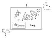 BMW Seal Outer Right Mirror Triangle - Genuine BMW 51337182338