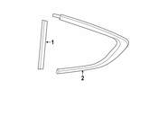 BMW Cover Side Window Right (Gloss Black) - Genuine BMW 51357196420