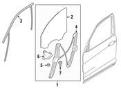 BMW Side Window Black Door Rear Right (Ssg) - Genuine BMW 51357391676