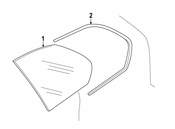 BMW Finisher Side Window Rear Left (Gloss Black) - Genuine BMW 51377377891